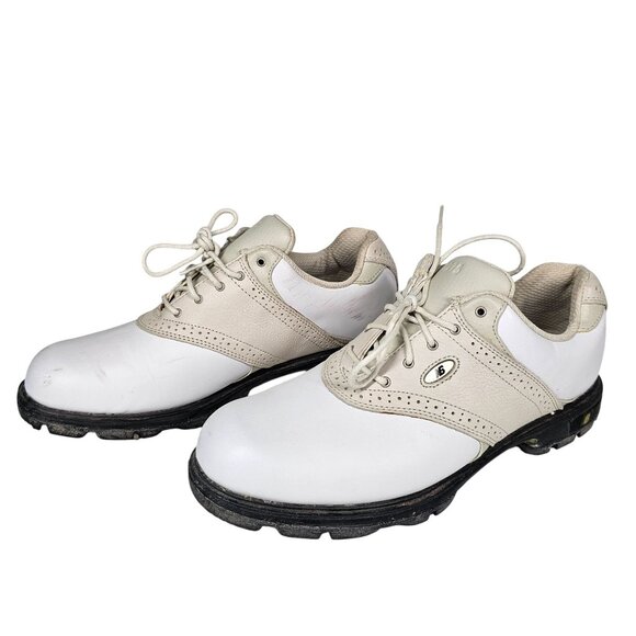 New Balance Golf Cleats Soft Spiked Soles Shoes WG1275B  White Beige Womens‎ 10 - Picture 4 of 12